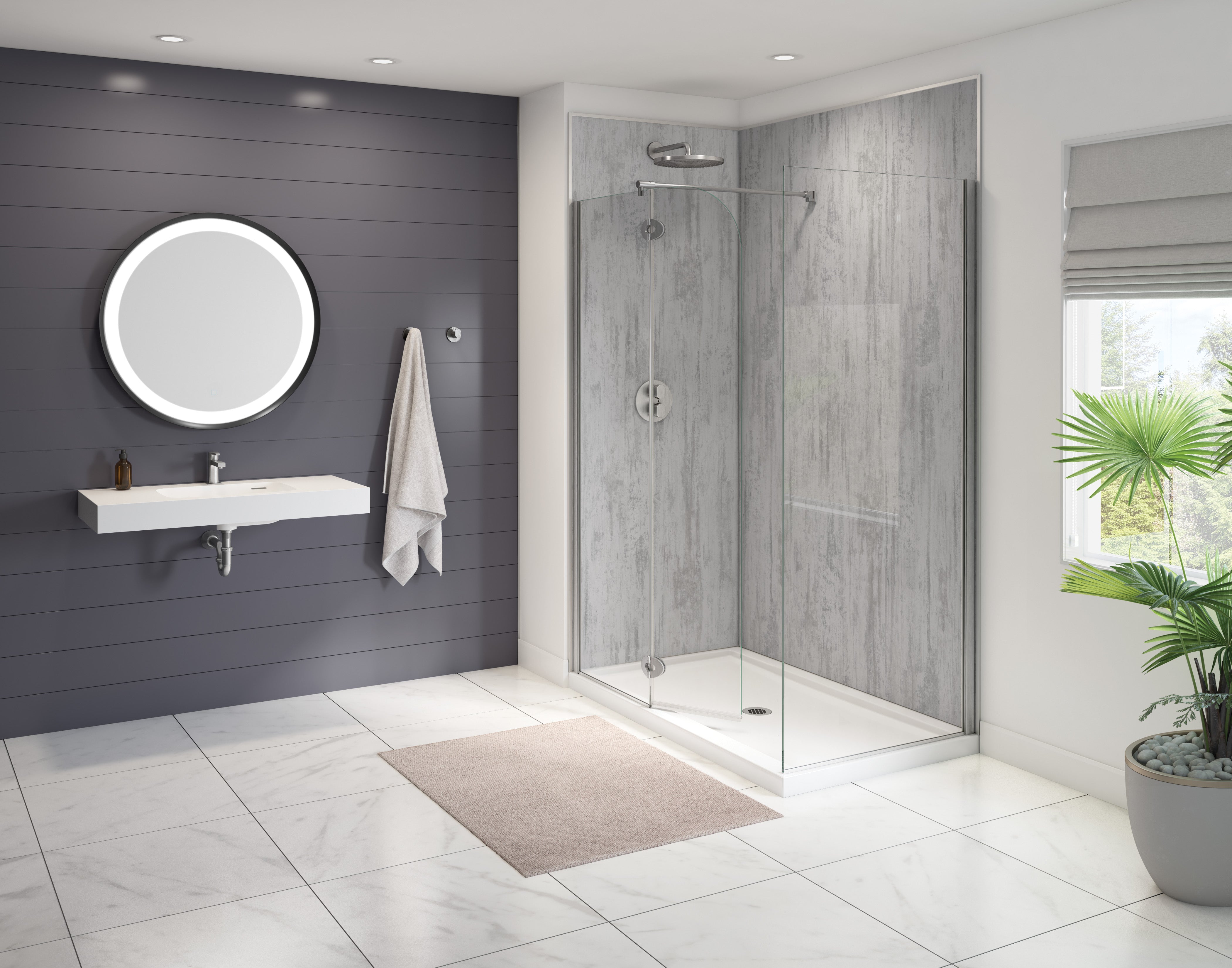 Select Monaco 2 Sided Round top shower shield