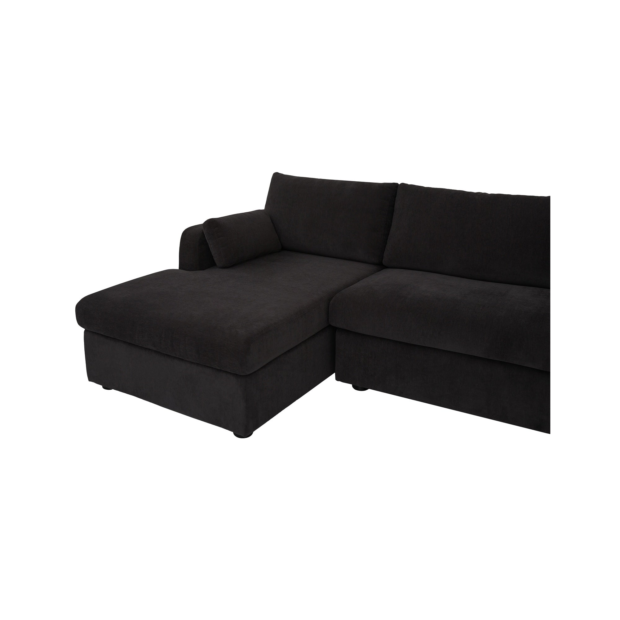 Moes Burrow Sleeper Sectional With Storage Chaise Black Left VV-1007-02-L-0