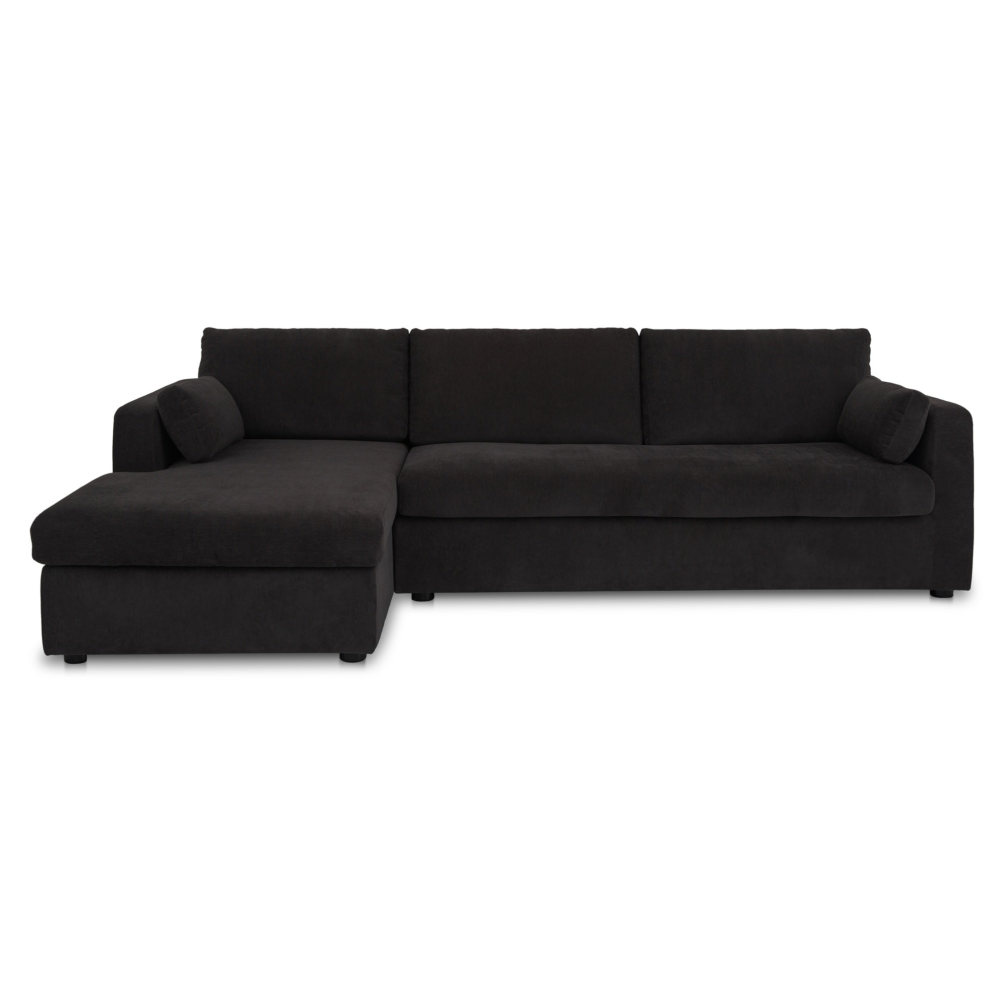 Moes Burrow Sleeper Sectional With Storage Chaise Black Left VV-1007-02-L-0