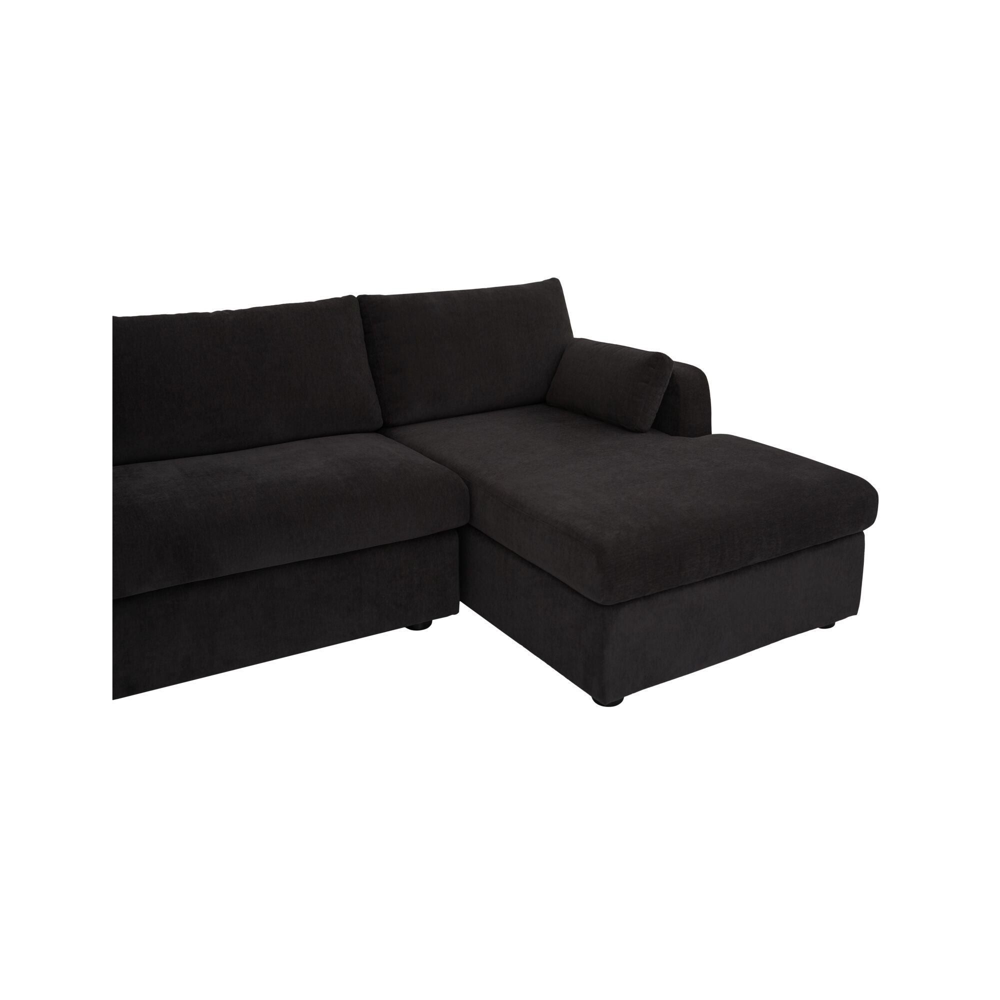 Moes Burrow Sleeper Sectional With Storage Chaise Black Right VV-1007-02-R-0