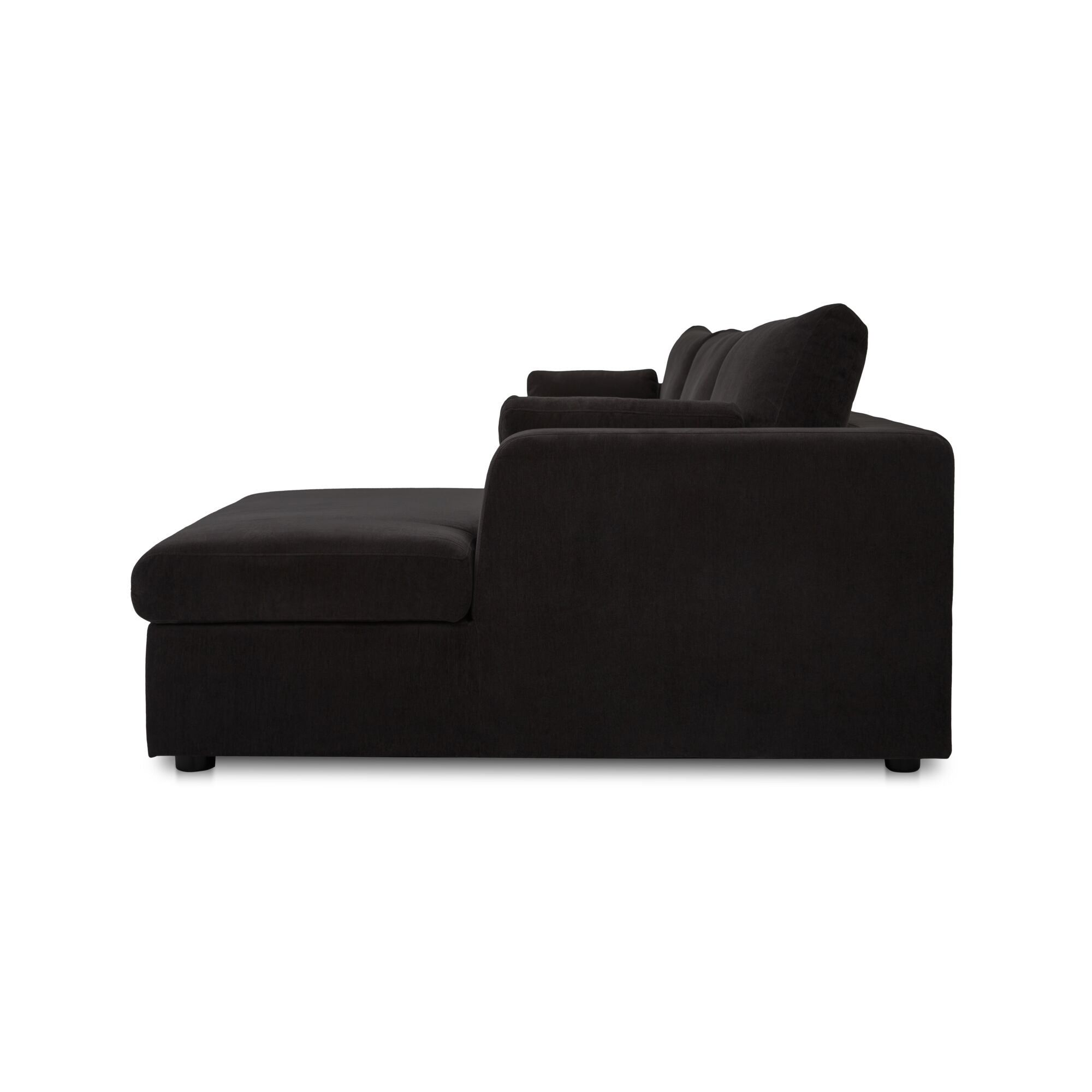 Moes Burrow Sleeper Sectional With Storage Chaise Black Right VV-1007-02-R-0