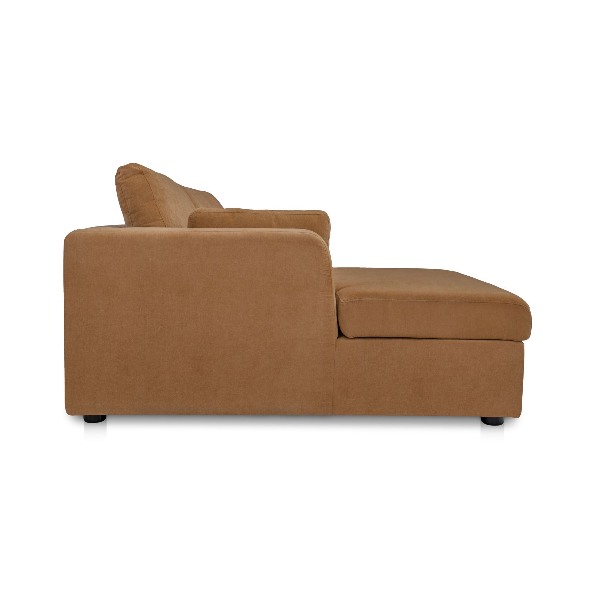 Moes Burrow Sleeper Sectional With Storage Chaise Ginger Left VV-1007-23-L-0