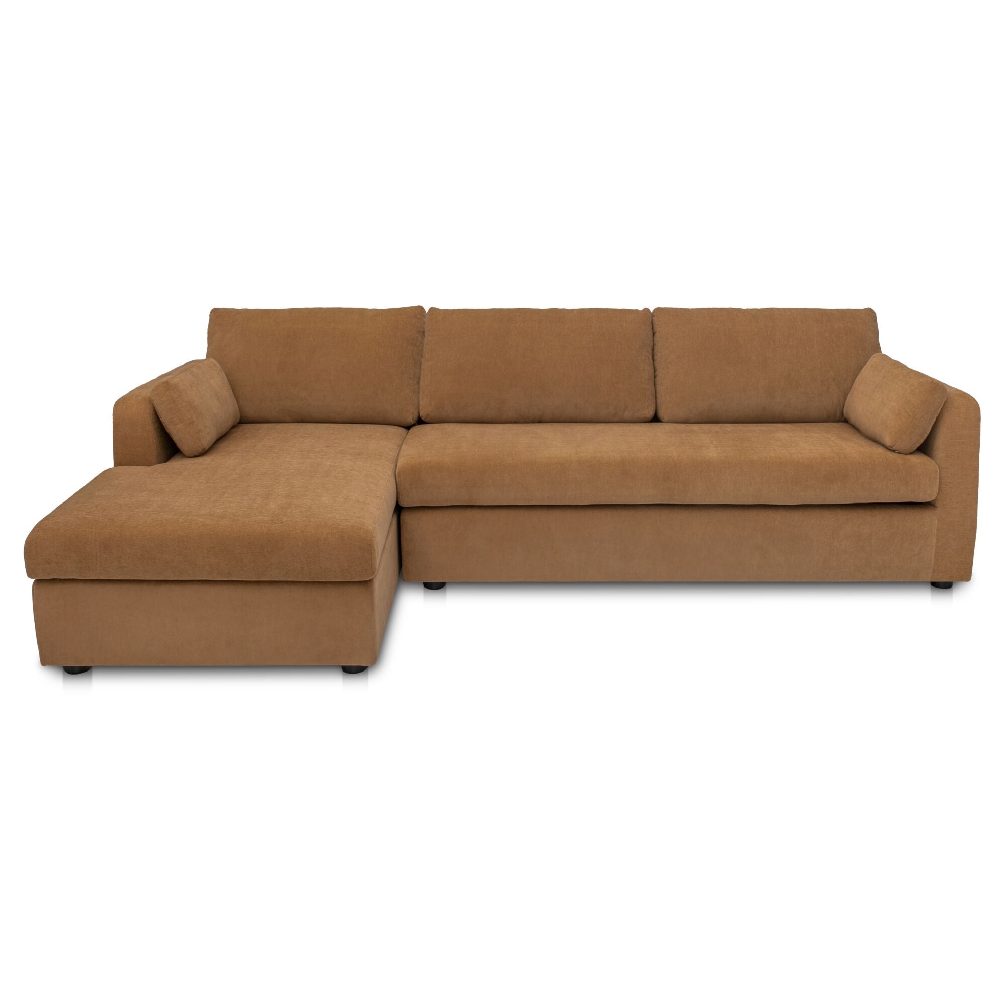Moes Burrow Sleeper Sectional With Storage Chaise Ginger Left VV-1007-23-L-0