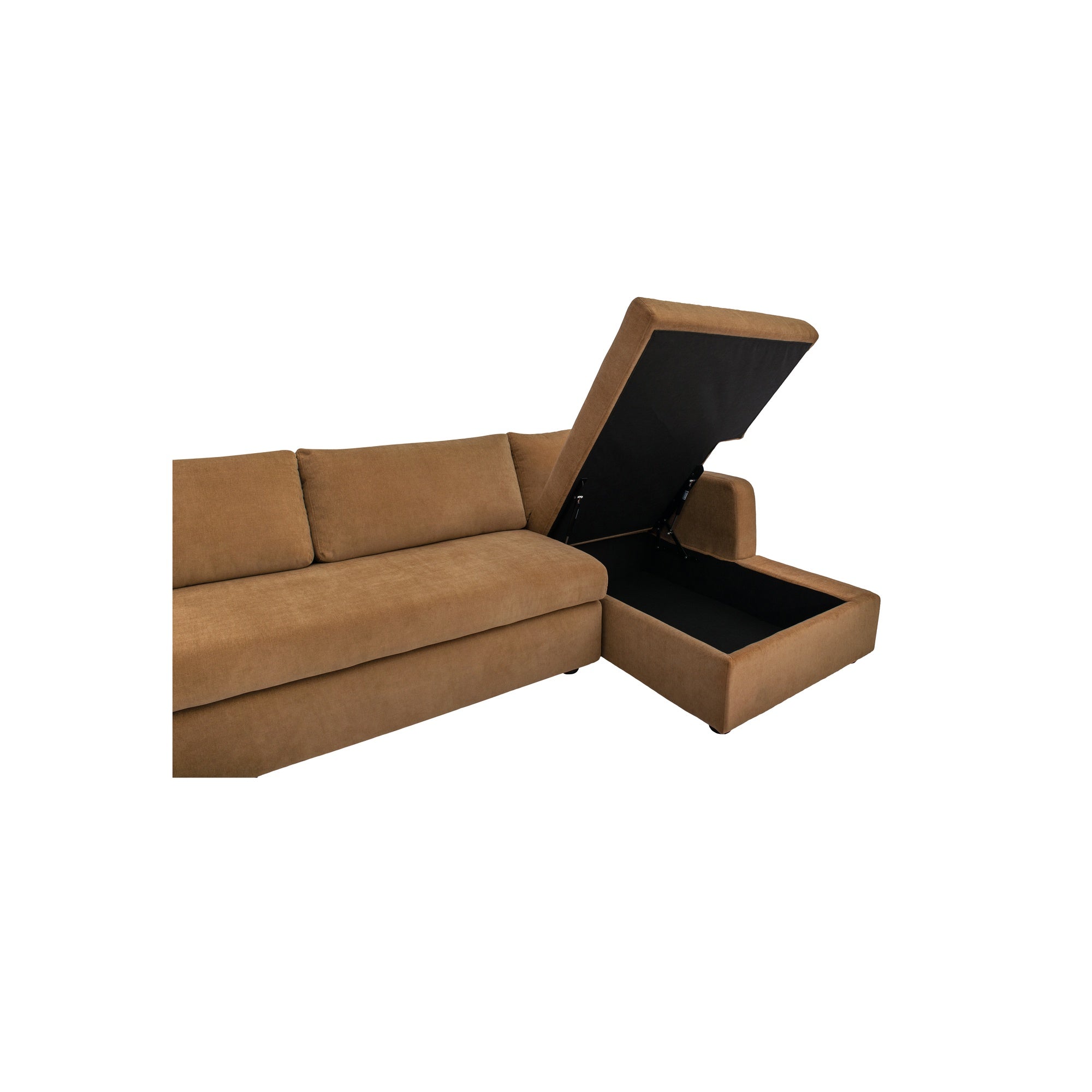 Moes Burrow Sleeper Sectional With Storage Chaise Ginger Right VV-1007-23-R-0