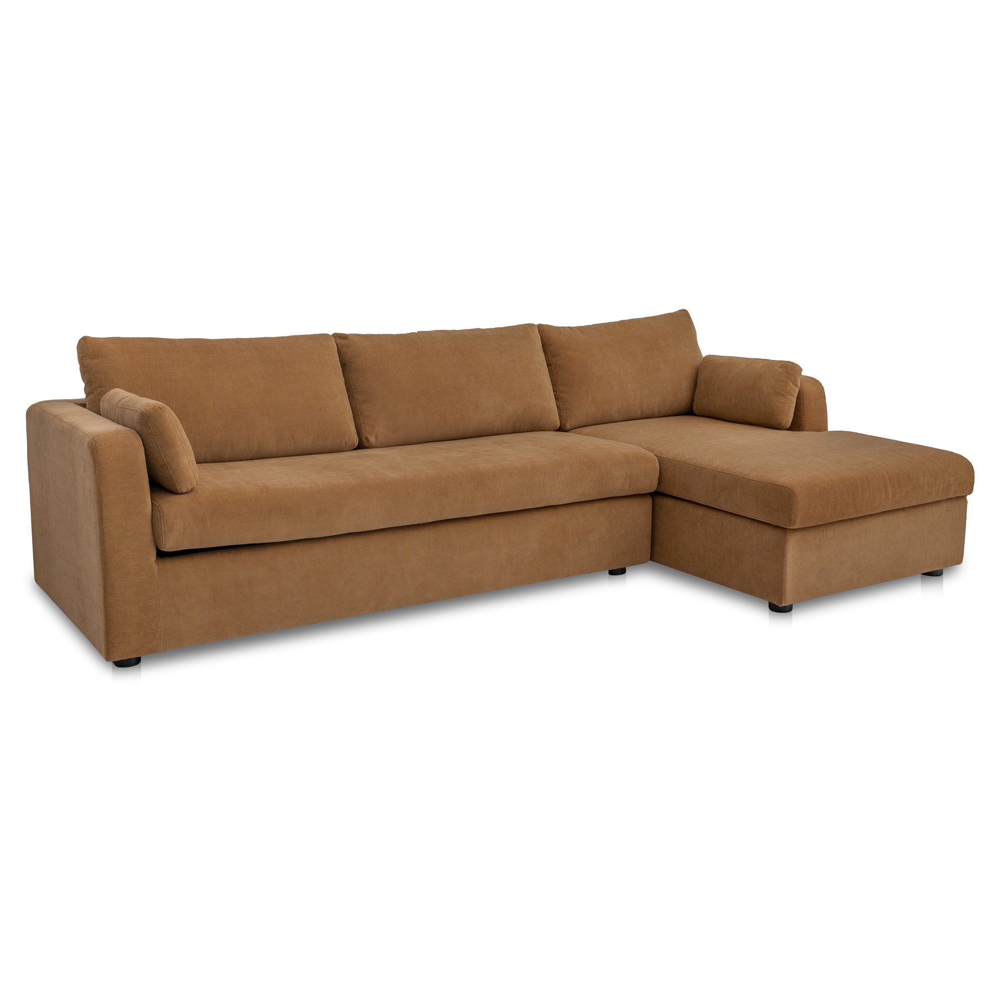Moes Burrow Sleeper Sectional With Storage Chaise Ginger Right VV-1007-23-R-0