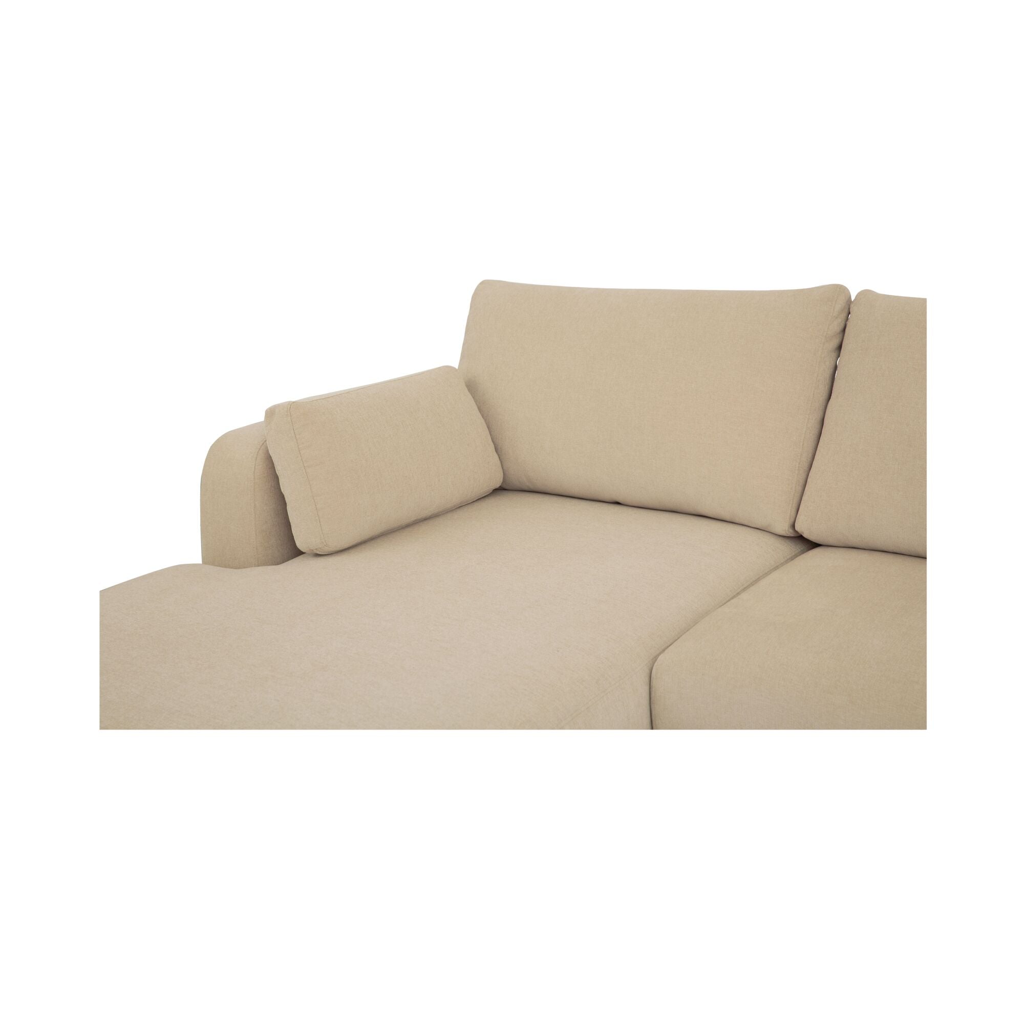 Moes Burrow Sleeper Sectional With Storage Chaise Sand Left VV-1007-34-L-0