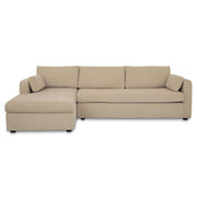 Moes Burrow Sleeper Sectional With Storage Chaise Sand Left VV-1007-34-L-0