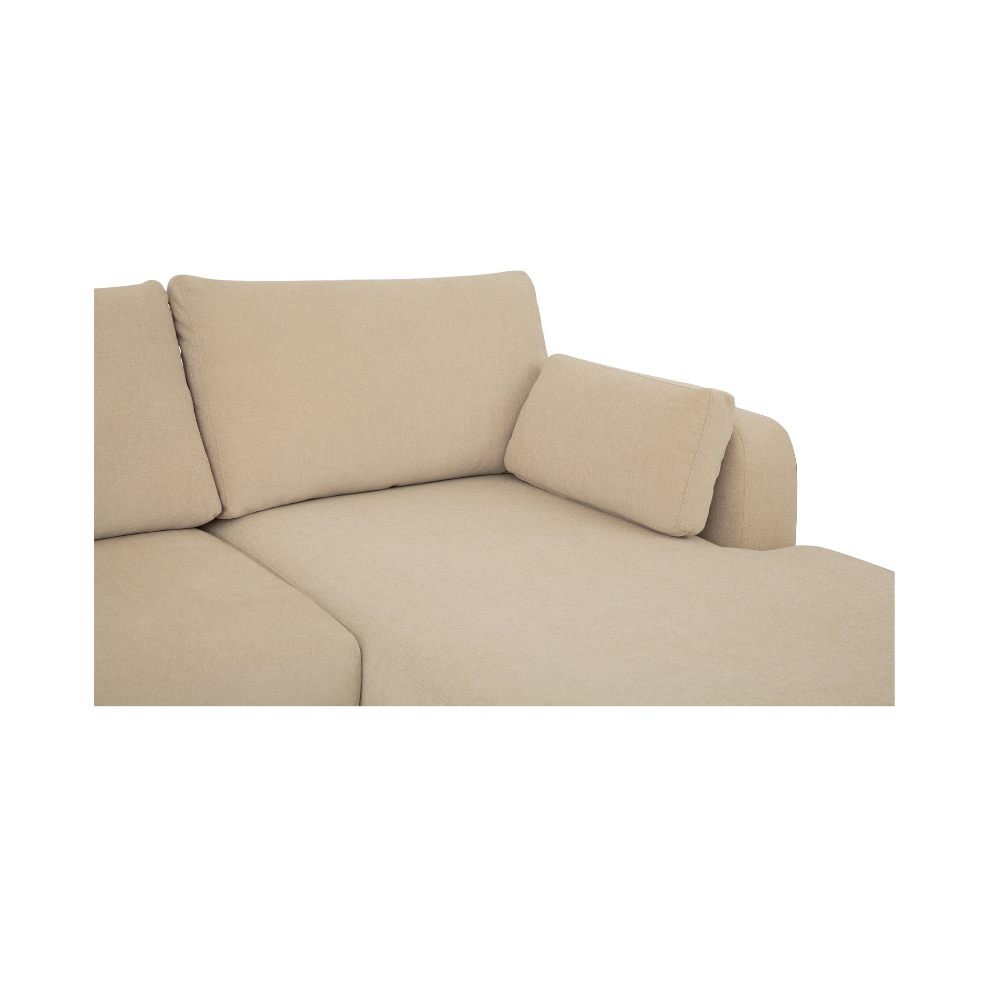 Moes Burrow Sleeper Sectional With Storage Chaise Sand Right VV-1007-34-R-0