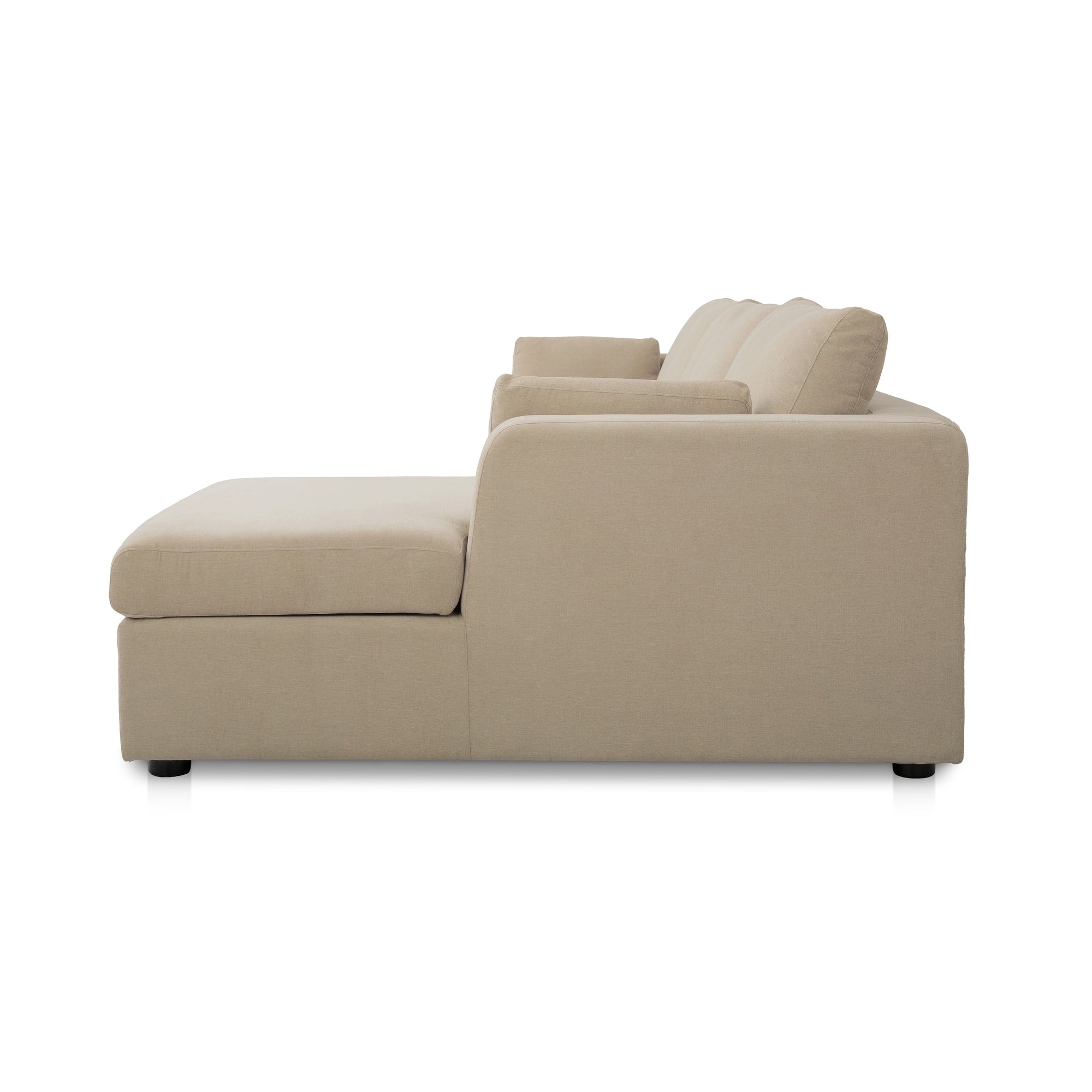 Moes Burrow Sleeper Sectional With Storage Chaise Sand Right VV-1007-34-R-0