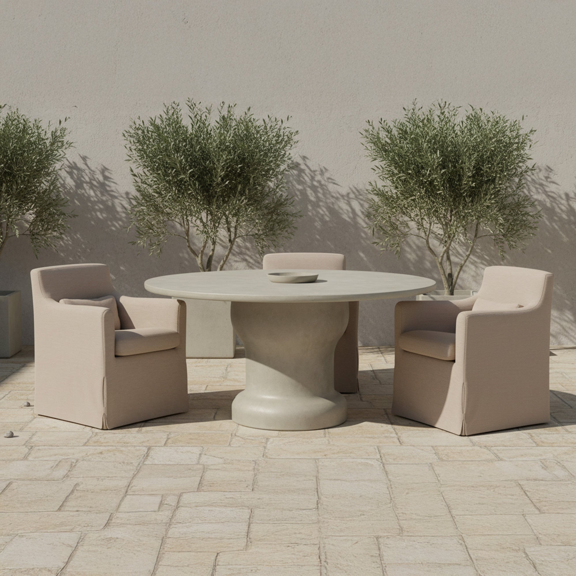 Moes Lydia Outdoor Slipcover Dining Chair Light Brown VV-1019-21