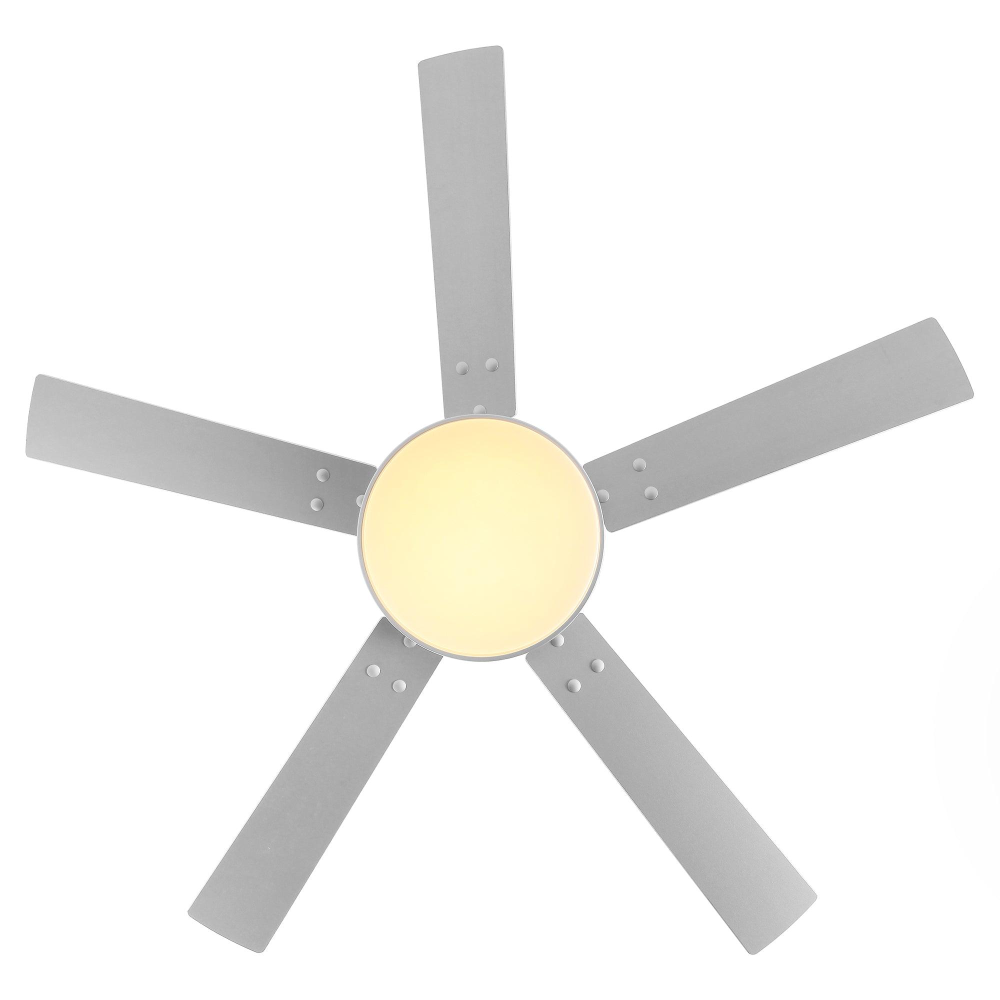 Vaczon 52 Inch Double-sided Blades Modern Ceiling Fan with Remote Control and LED Light