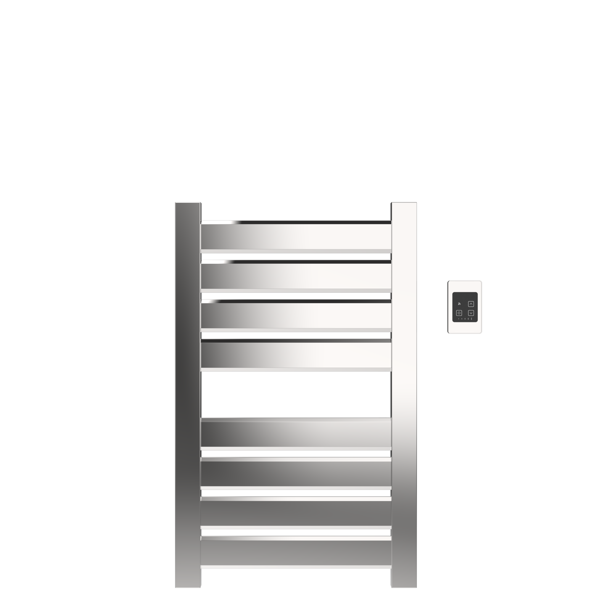 Amba Vega V2337 Hardwired Towel Warmer – 8‑Bar Stainless Steel Electric Rack