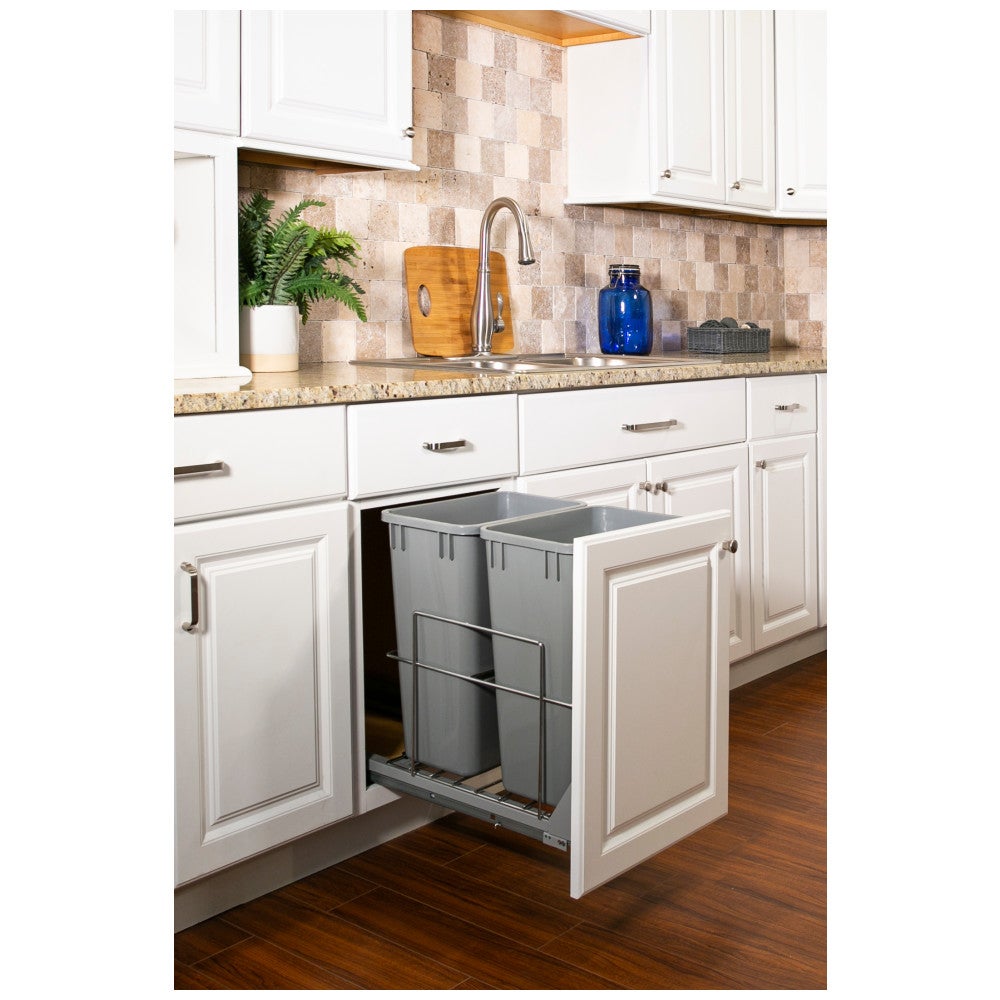 WireTrashcan Pullout with Soft-close Slides