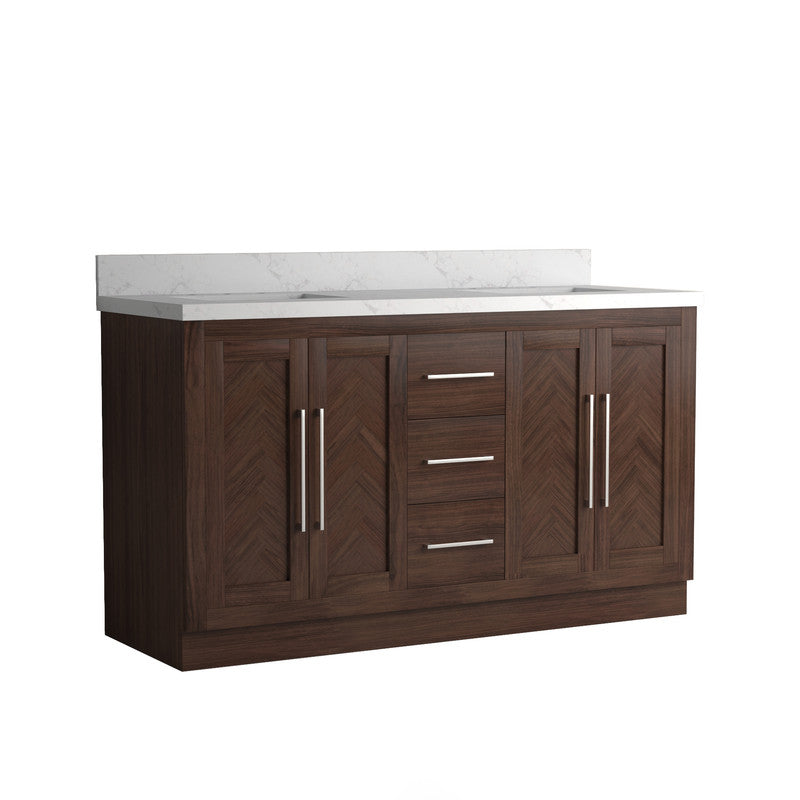 Vivian 60 inch Double Freestanding Bath Vanity