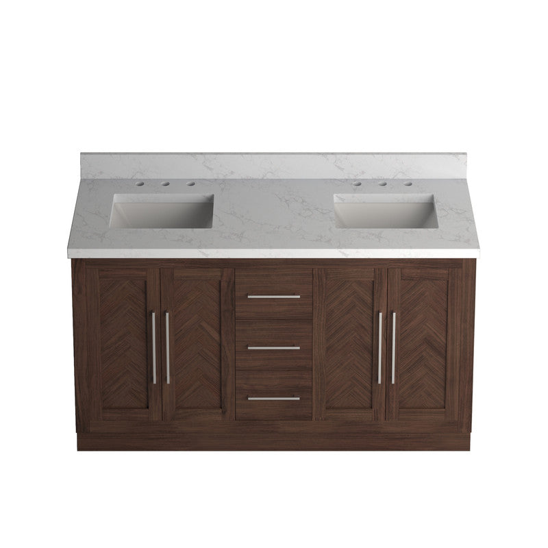 Vivian 60 inch Double Freestanding Bath Vanity