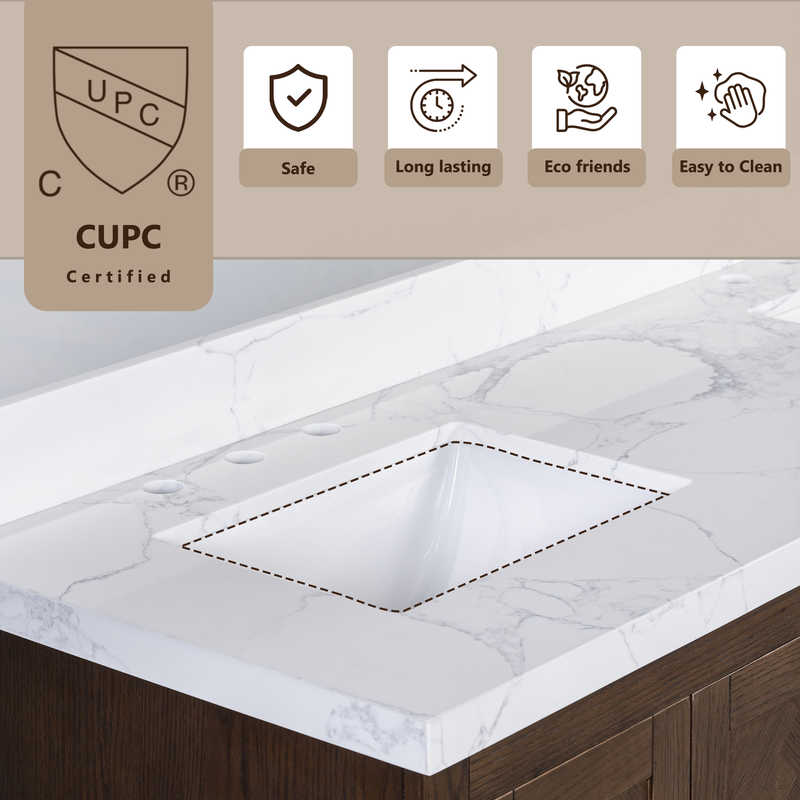 Vivian 60 inch Double Freestanding Bath Vanity