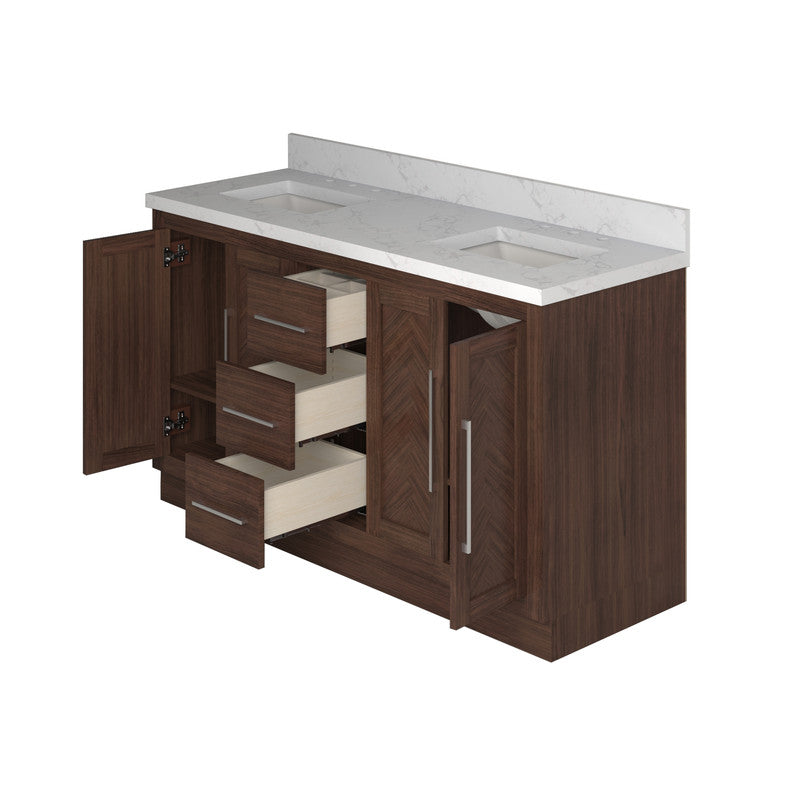 Vivian 60 inch Double Freestanding Bath Vanity
