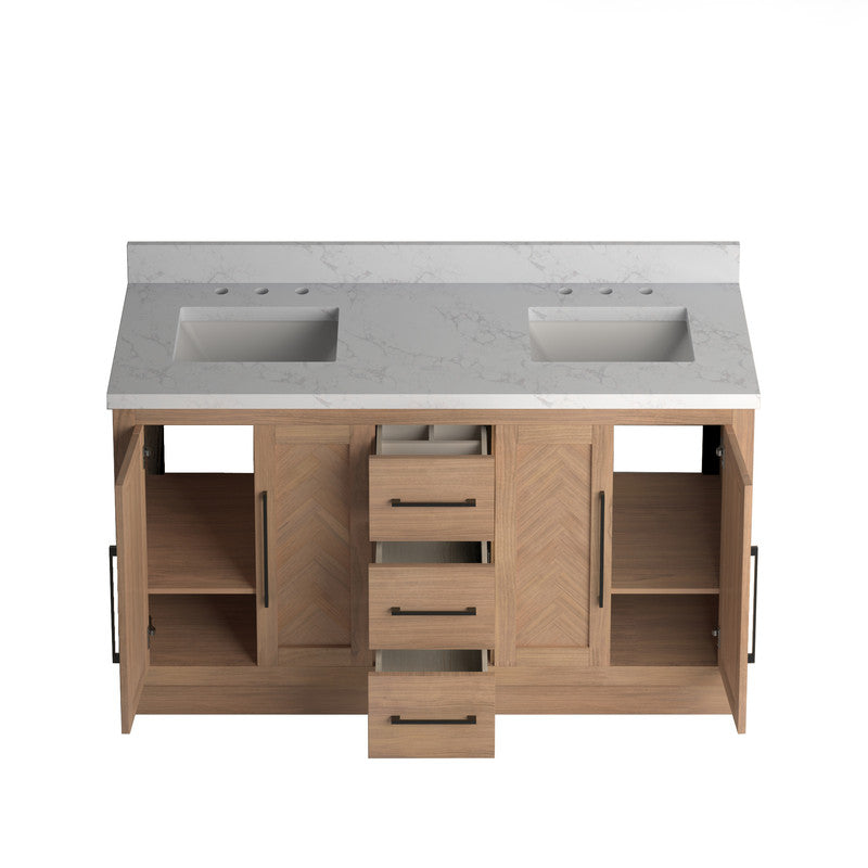 Vivian 60 inch Double Freestanding Bath Vanity