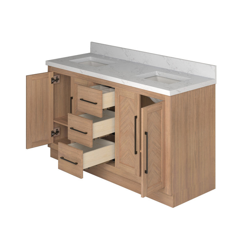 Vivian 60 inch Double Freestanding Bath Vanity