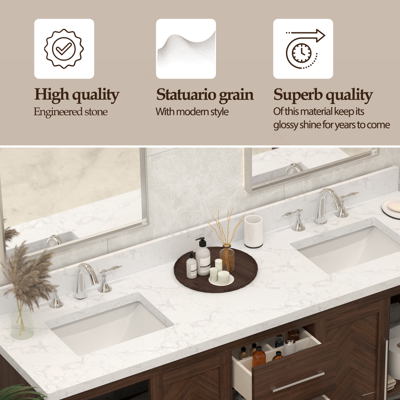 Vivian 72 inch Double Freestanding Bath Vanity