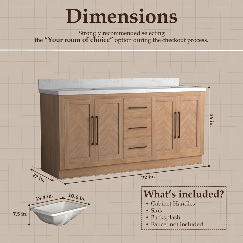 Vivian 72 inch Double Freestanding Bath Vanity