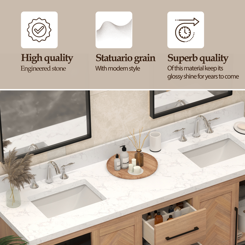 Vivian 72 inch Double Freestanding Bath Vanity