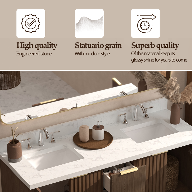 Kathryn 60 inch Double Freestanding Bath Vanity