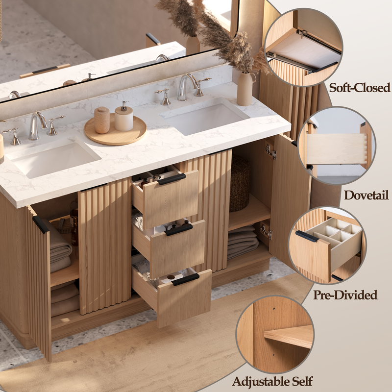 Kathryn 60 inch Double Freestanding Bath Vanity