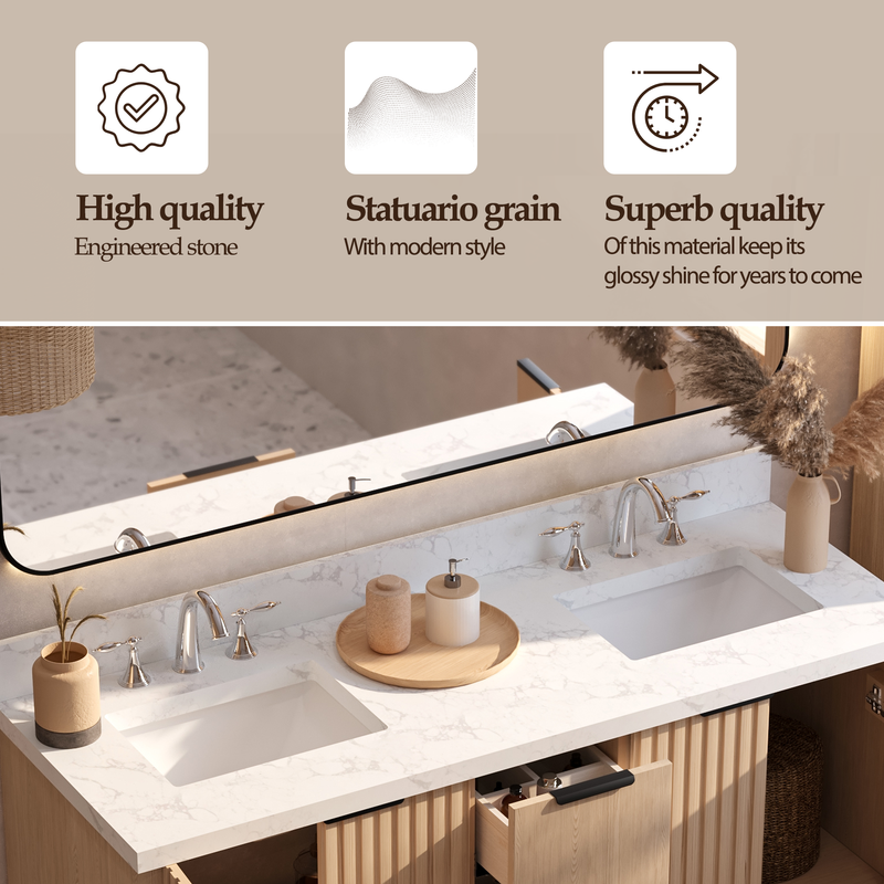 Kathryn 60 inch Double Freestanding Bath Vanity