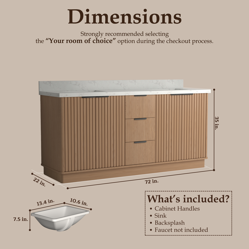 Kathryn 72 inch Double Freestanding Bath Vanity