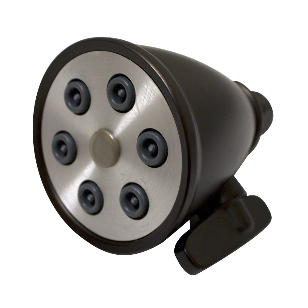 Whitehaus Showerhaus WH138 Small Round Showerhead – Solid Brass, 6 Spray Jets, Adjustable Ball Joint