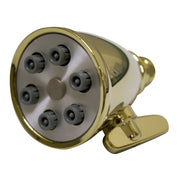 Whitehaus Showerhaus WH138 Small Round Showerhead – Solid Brass, 6 Spray Jets, Adjustable Ball Joint