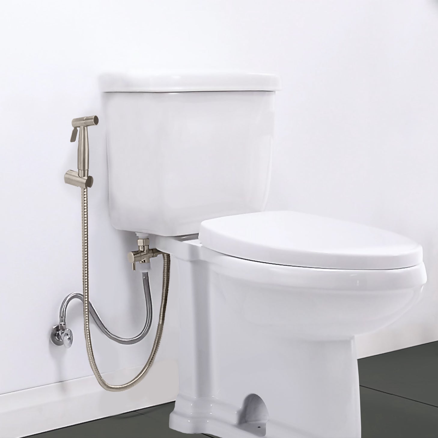 Spahaus Stainless Steel Hand-Held Bidet Sprayer Set