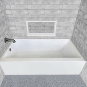 Whitehaus Collection 60″ Alcove Acrylic Soaking Bathtub with Undercut Design