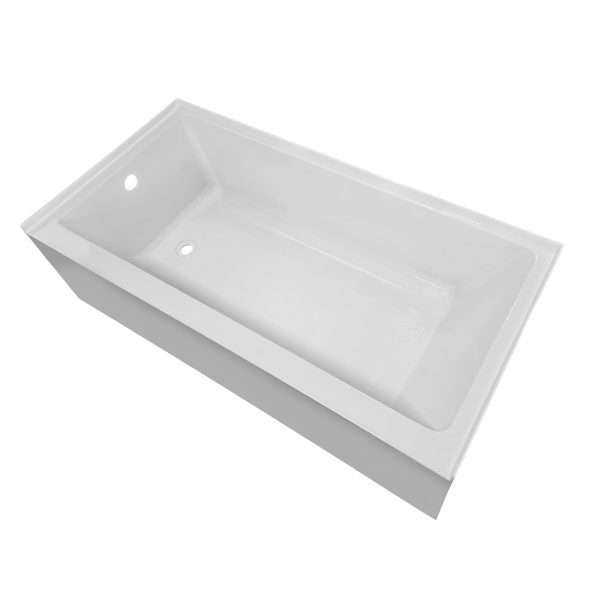 Whitehaus Collection 60″ Alcove Acrylic Soaking Bathtub with Undercut Design