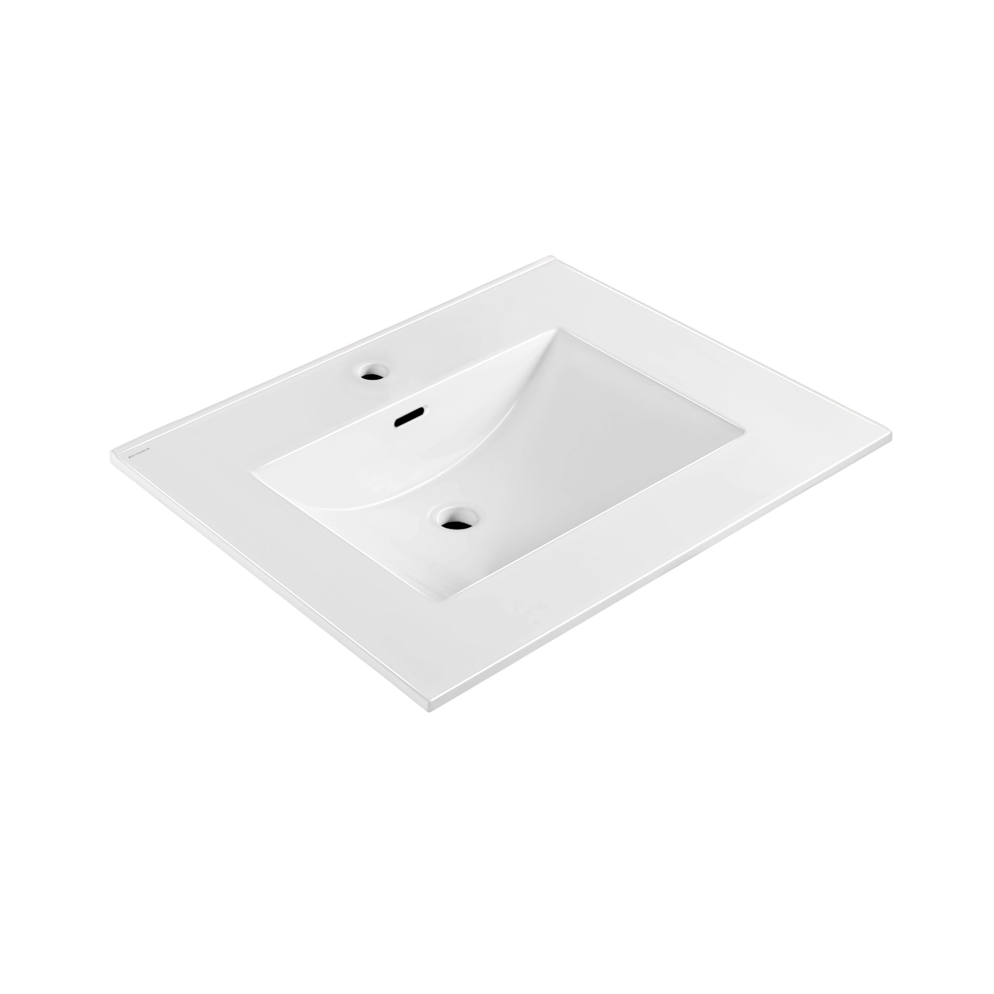 25" Countertop Vanity Sink with Integrated Rectangular Bowl