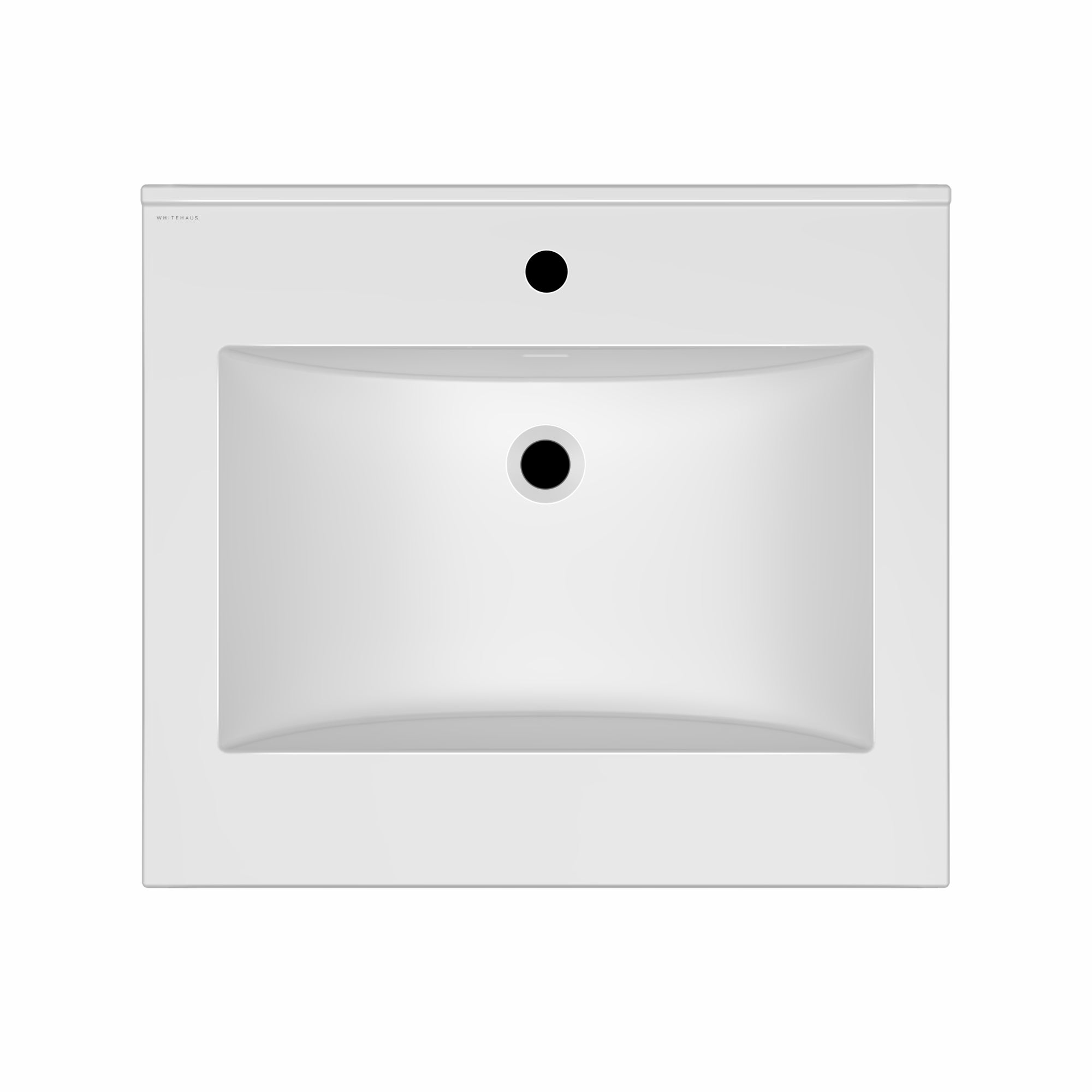 25" Countertop Vanity Sink with Integrated Rectangular Bowl