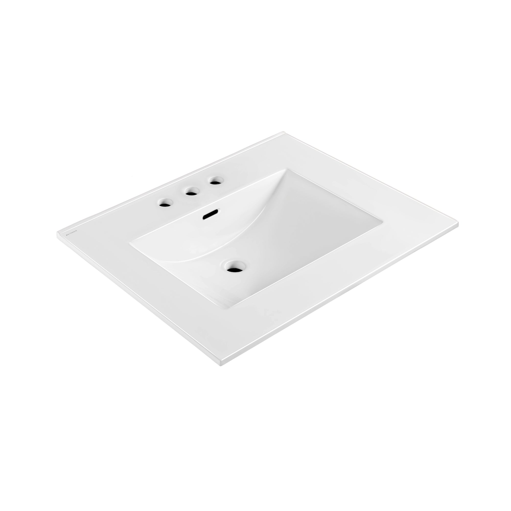 25" Countertop Vanity Sink with Integrated Rectangular Bowl