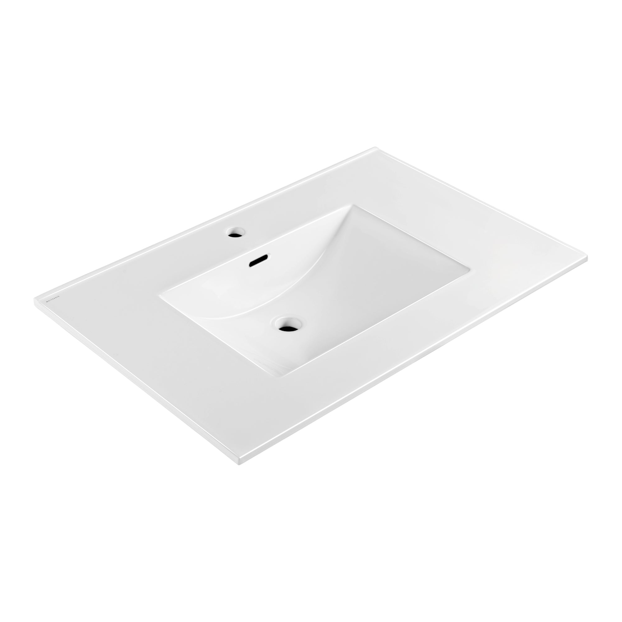 31" Countertop Vanity Sink with Integrated Rectangular Bowl