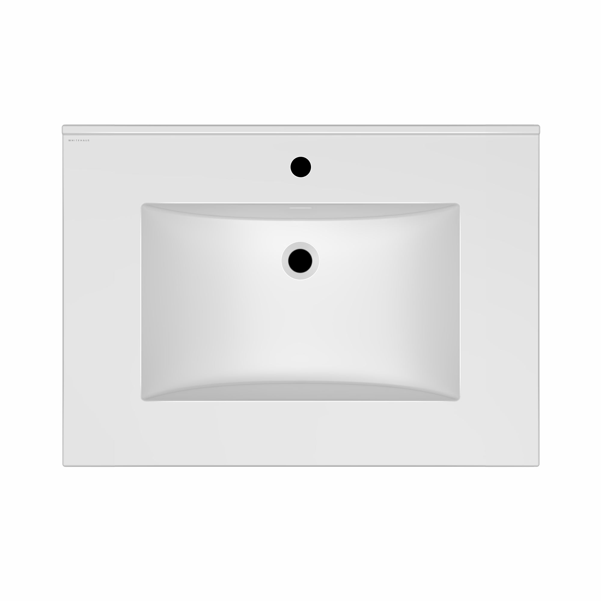 31" Countertop Vanity Sink with Integrated Rectangular Bowl