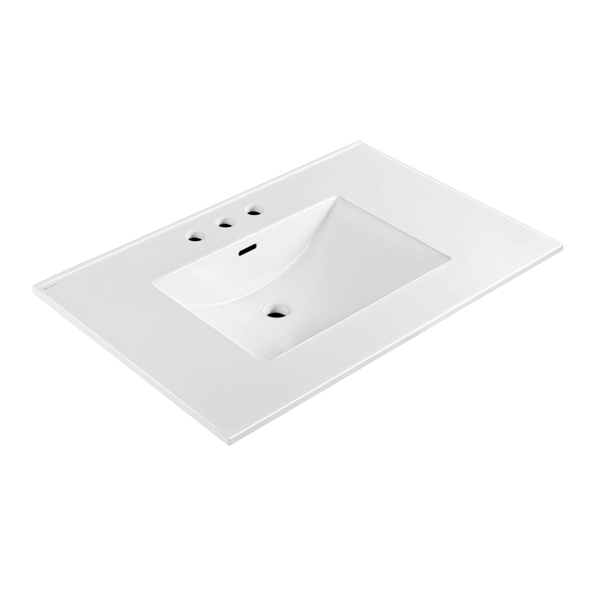 31" Countertop Vanity Sink with Integrated Rectangular Bowl