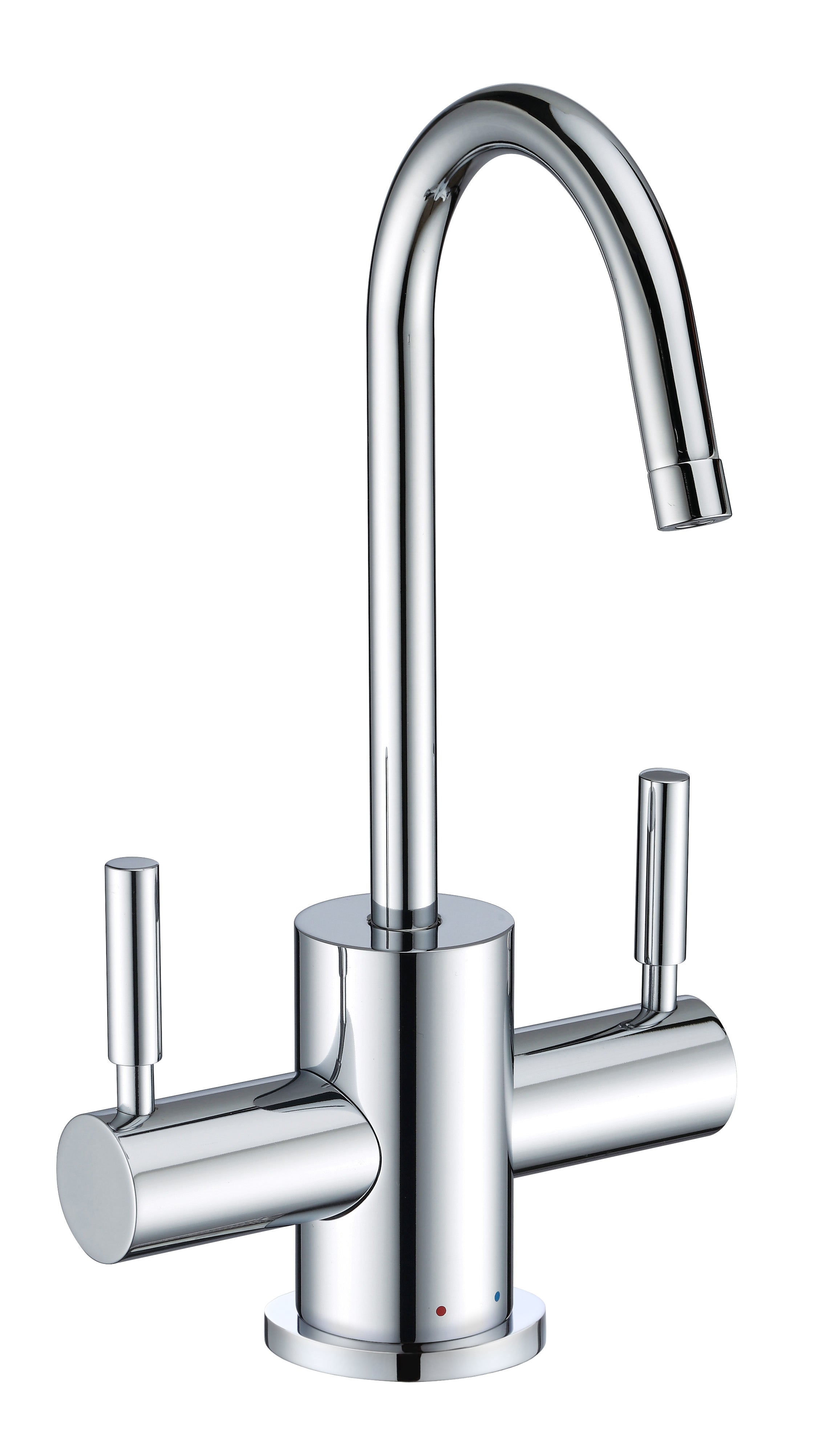 Point of Use Instant Hot/Cold Water Drinking Faucet with Gooseneck Swivel Spout