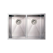 Noah's Collection Brushed Stainless Steel Commercial Double Bowl Undermount Sink