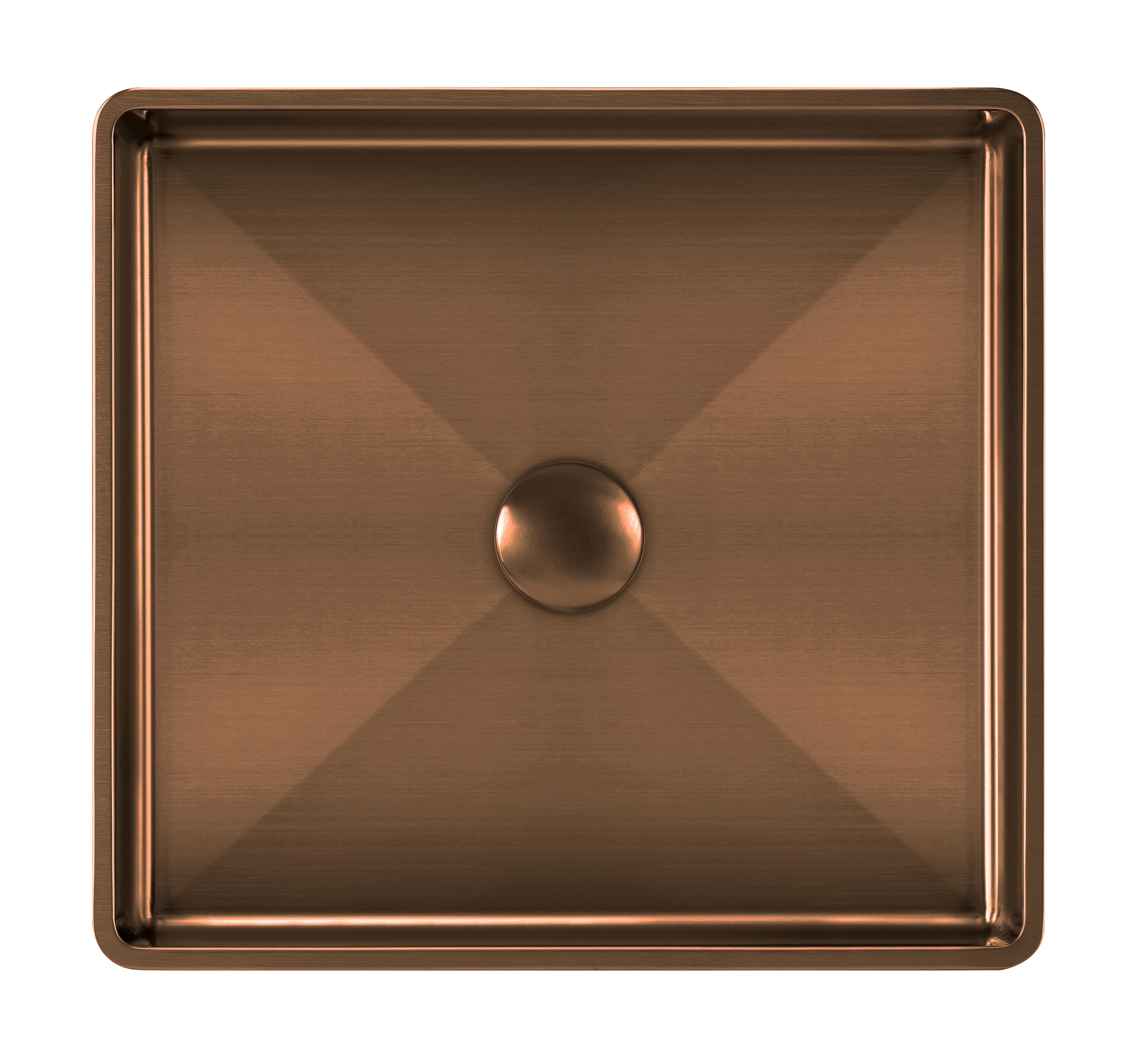 Noah Plus 10 gauge frame, Squared Semi-recessed Basin Set with center drain