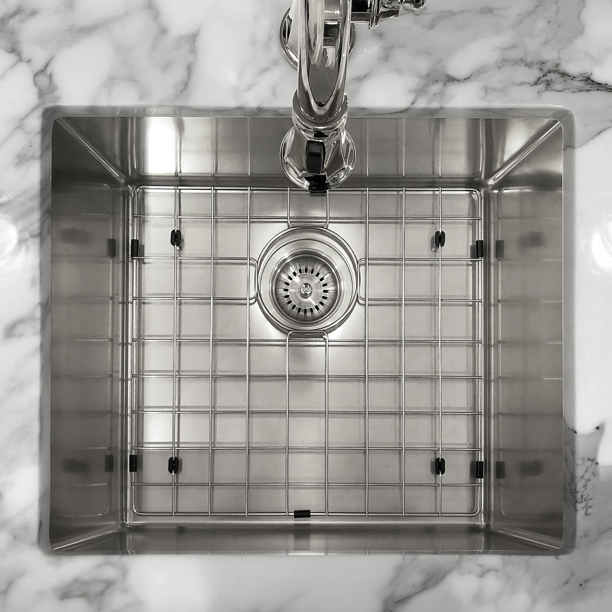 Noah Plus 16 gauge Single Bowl Linen Textured Dual-Mount Sink Set