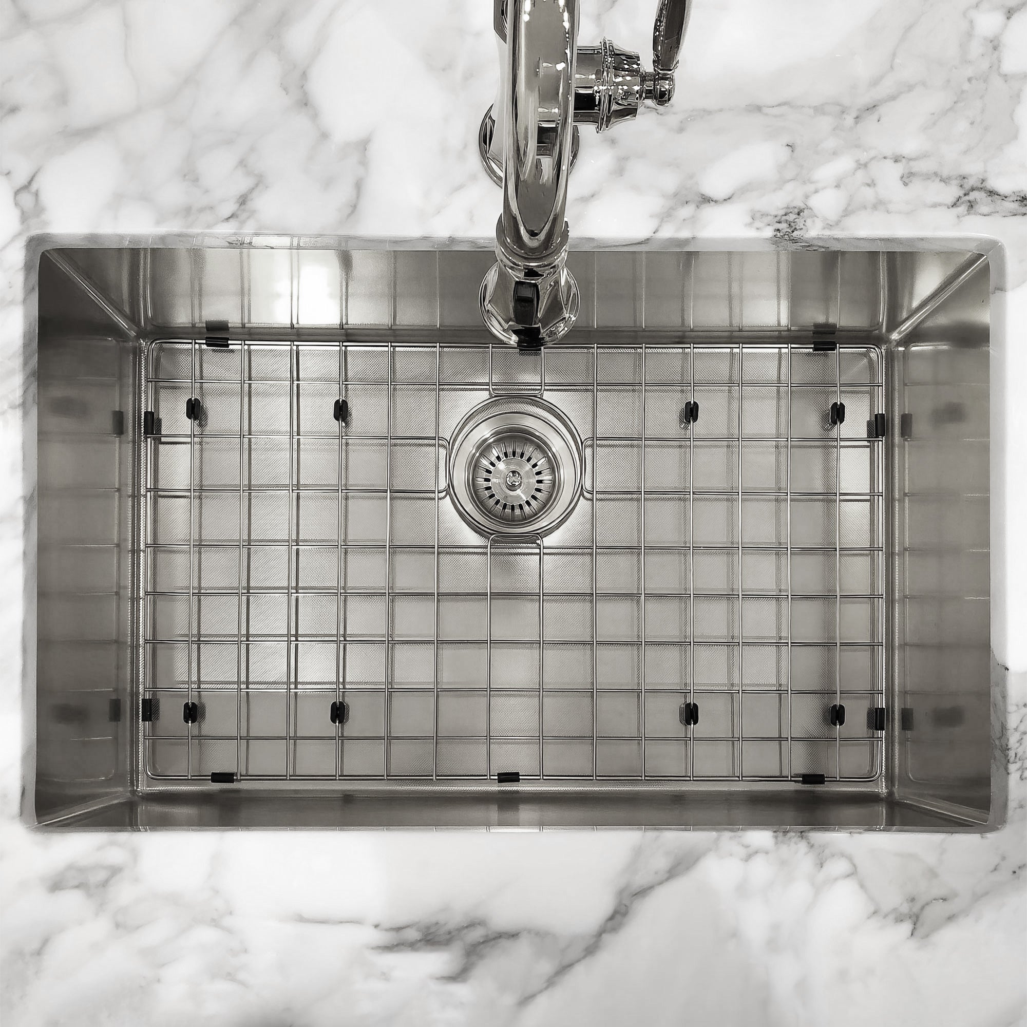 Noah Plus 16 gauge Single Bowl Linen Textured Dual-Mount Sink Set