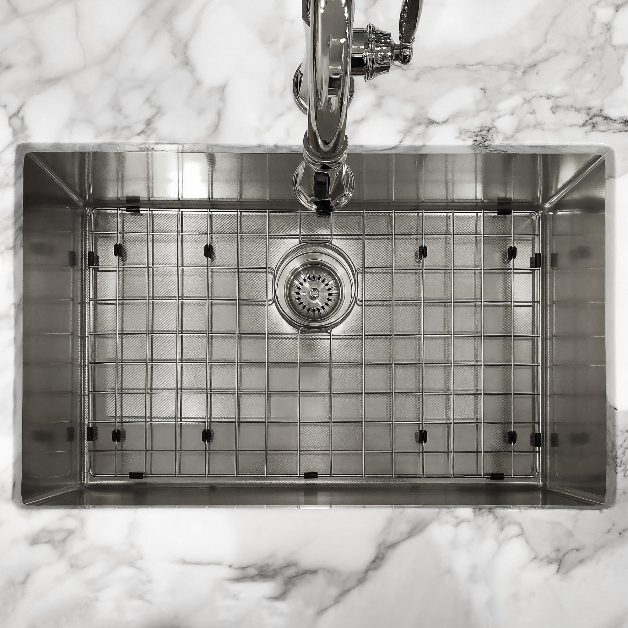Noah Plus 16 gauge Single Bowl Linen Textured Dual-Mount Sink Set