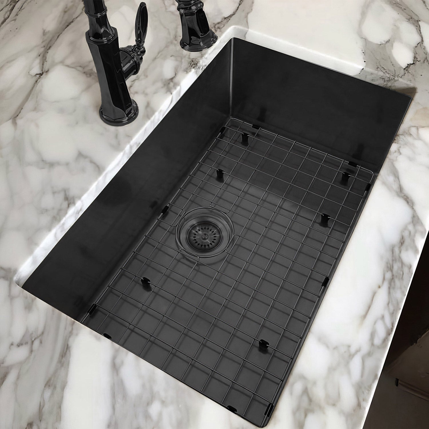 Noah Plus 16 gauge Single Bowl Linen Textured Dual-Mount Sink Set