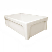 Shakerhaus 33" Reversible Kitchen Fireclay Sink with Shaker Design Front Apron on one Side and an Elegant Beveled Front Apron on the Opposite Side