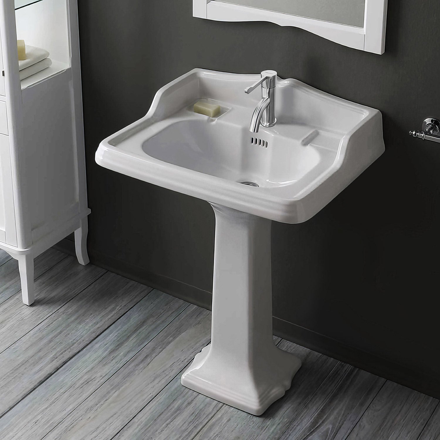 Waterhaus Solid Stainless Steel, single hole, extended single lever lavatory faucet
